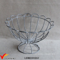 Vintage Retro Gray Coloured Metal Wire Basket for Storage